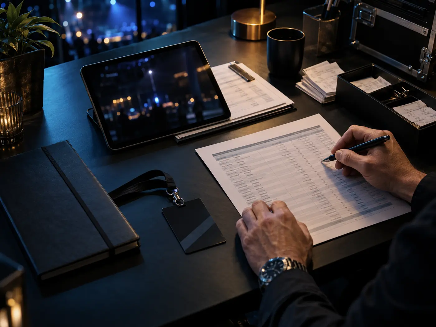 An operations manager reconciling a crew payout ledger
